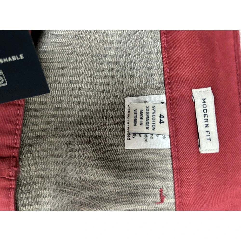 Joseph Abboud Men's Shorts 44 Faded Red Khaki Hemmed Khaki Chino Stretch #2736